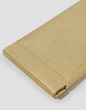 Soft Faux Leather Sunglasses Case, Gold (GOLD), large