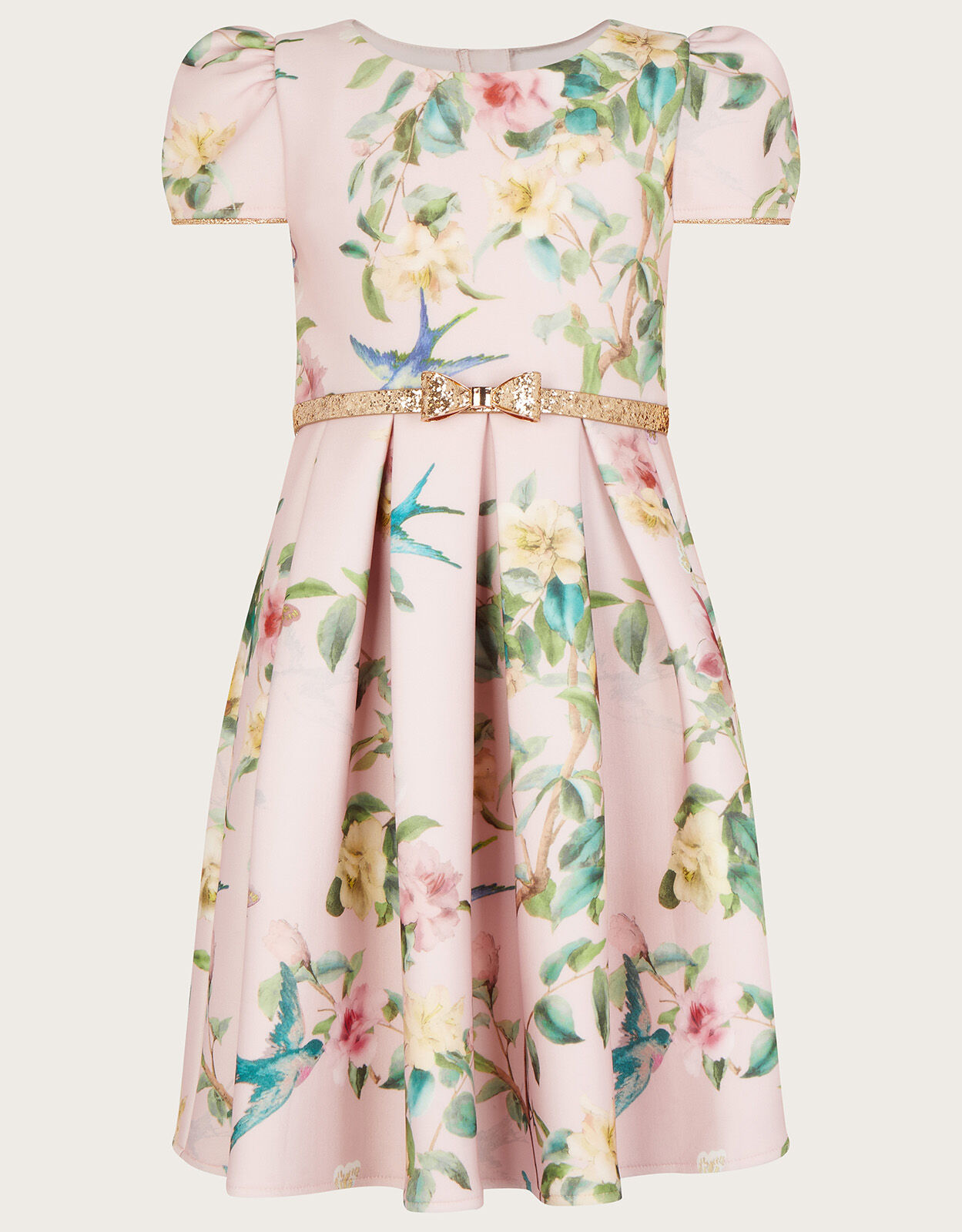 Yumi Floral Scuba Dress Pink