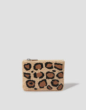 Leopard Beaded Coin Purse, , large
