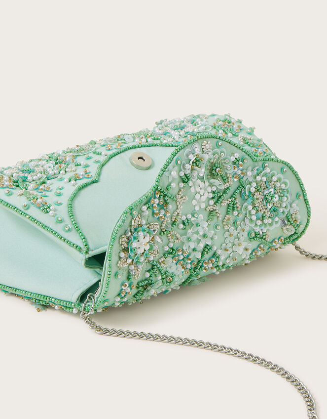 Floral Embellished Occasion Bag, , large