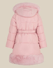 Faux Fur Padded Coat, Pink (PINK), large