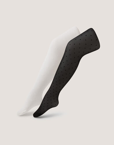 2-Pack Sheer Bow Tights, Multi (MULTI), large