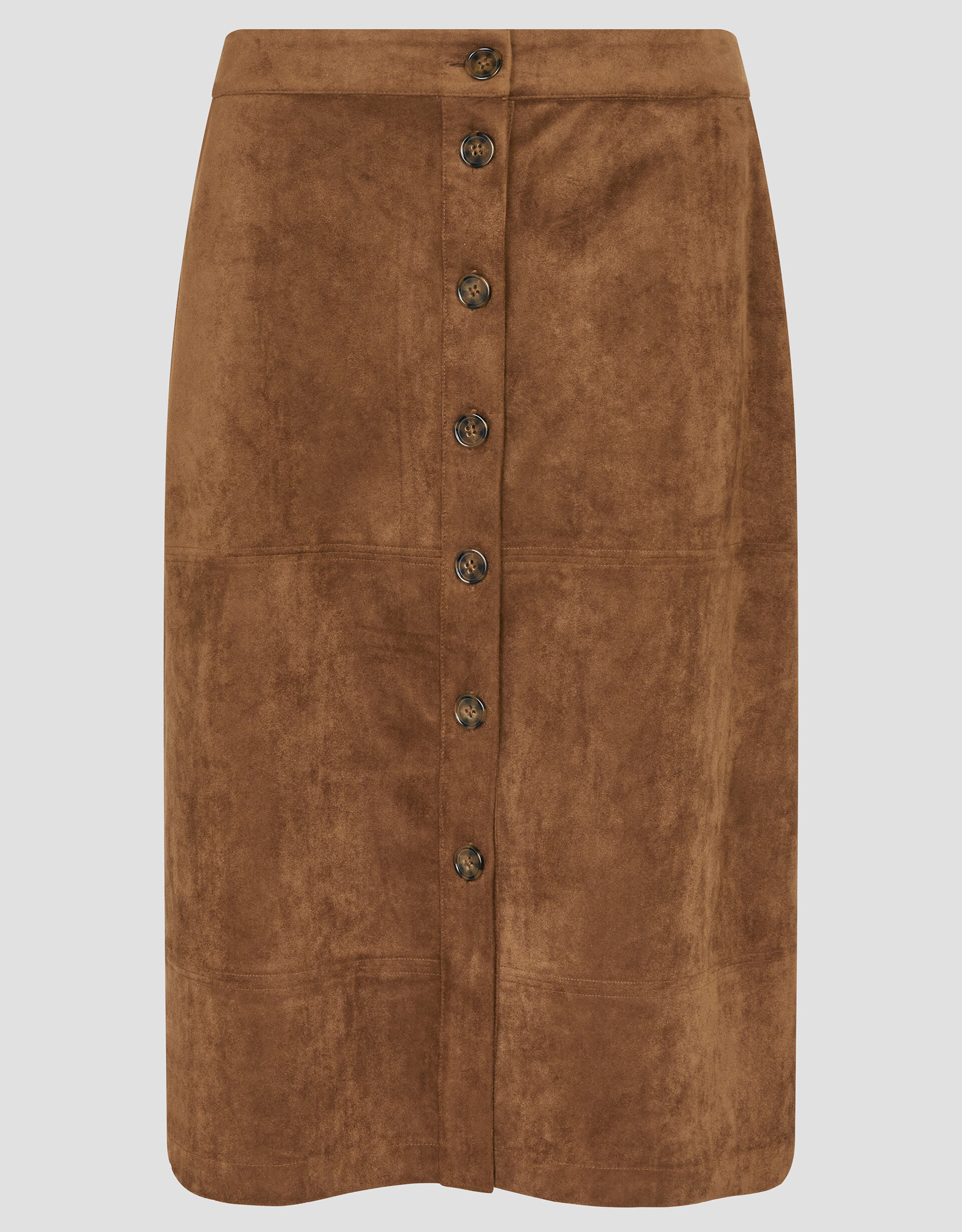 Amber Suedette Pencil Skirt Brown Skirts Monsoon UK