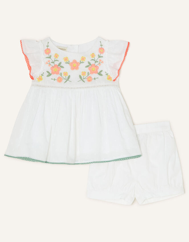 Baby Embroidered Woven Set, White (WHITE), large