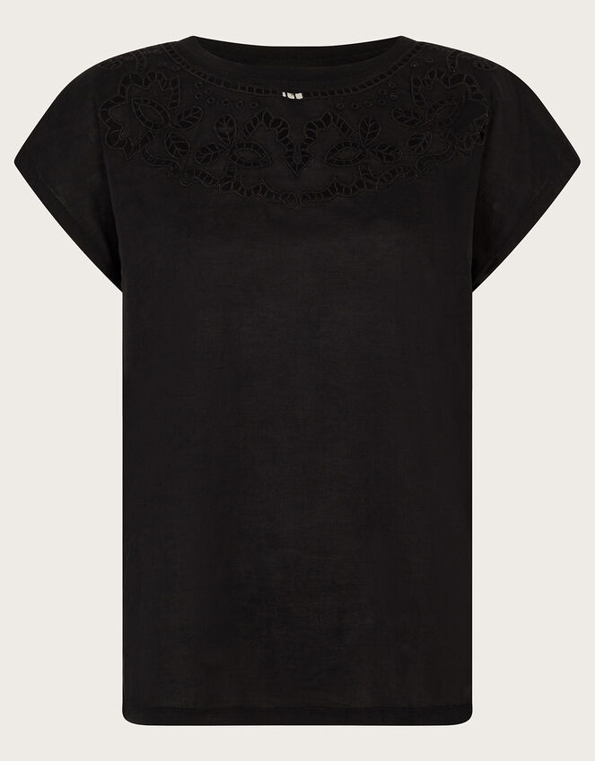 Garcia Cutwork T-Shirt, Black (BLACK), large