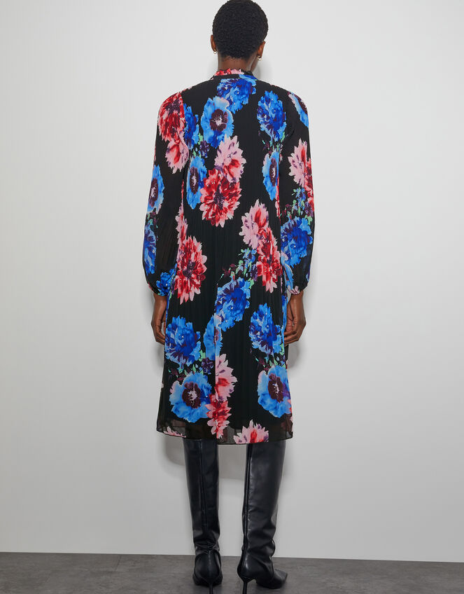 Crās Floral Print Ruffle Midi Dress, Blue (BLUE), large