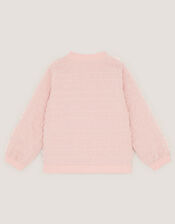 Carolyn Embellished Ruffle Bomber Jacket, Pink (PINK), large