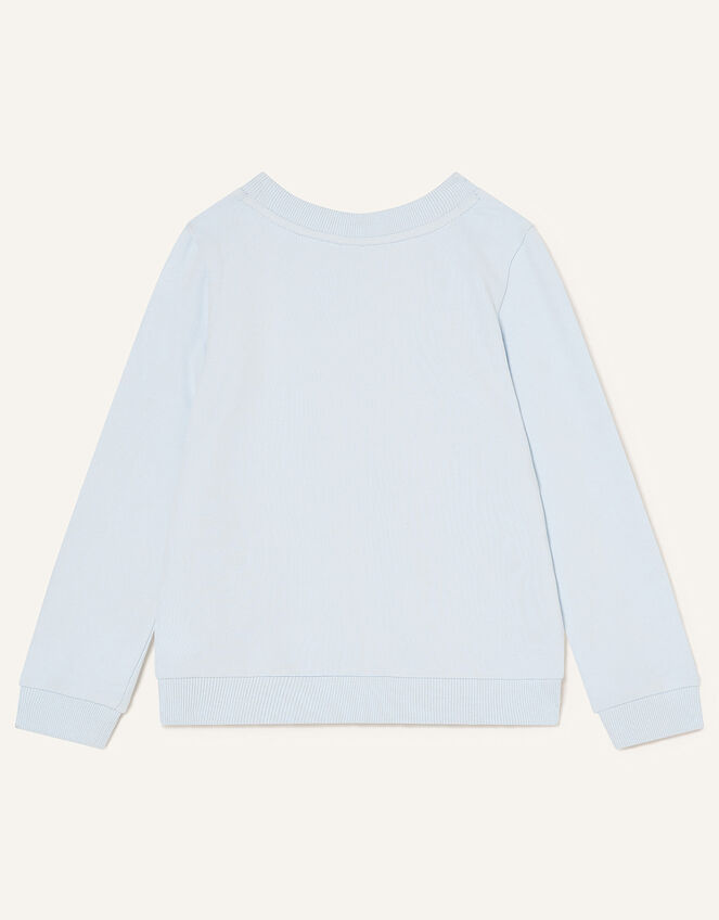 Tulle Heart Sweat Top, Blue (BLUE), large