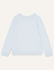 Tulle Heart Sweat Top, Blue (BLUE), large