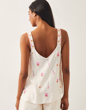 Fia Embroidered Cami Top, Ivory (IVORY), large