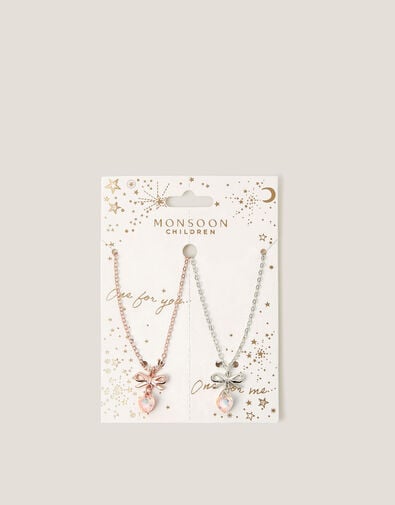 Bow Heart Pendant Necklace Gift Set, , large