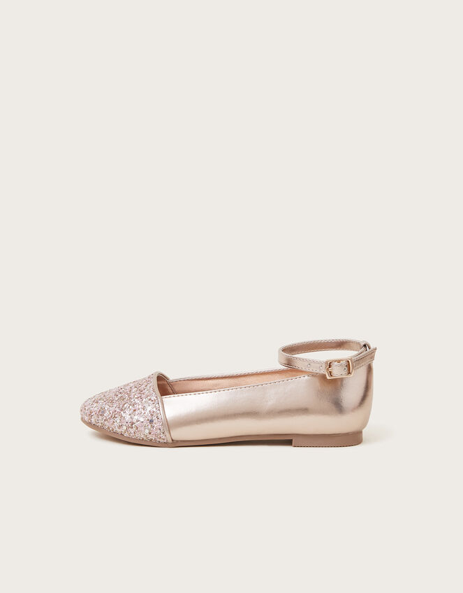 Glitter Ballerina Flats, Pink (PINK), large