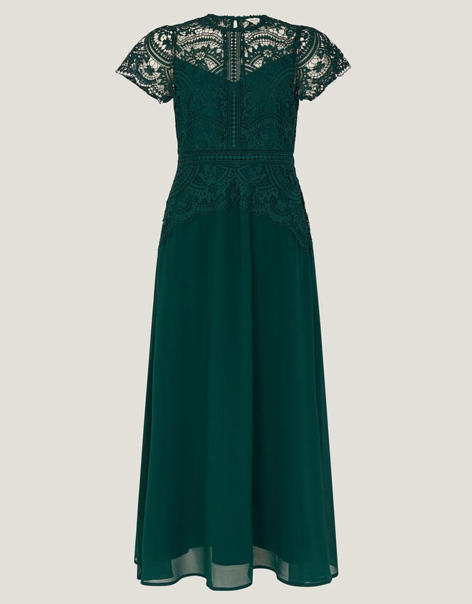 Monica Lace Midi Dress, Green (GREEN), large