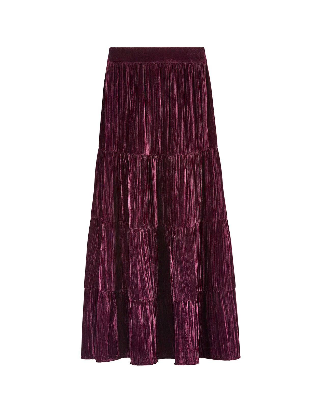 East Heather Velvet Skirt Purple