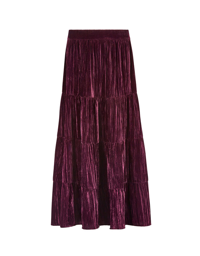 East Heather Velvet Skirt, Purple (RASPBERRY), large