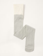 Sparkly Glitter Tights, Silver (SILVER), large