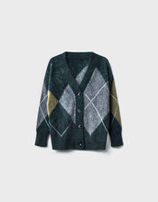 East Elowen Argyle Cardigan, Multi (DARKS MULTI), large