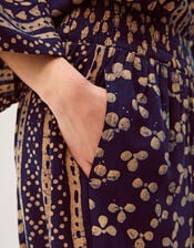 Clover Print Harem Trousers, Blue (NAVY), large