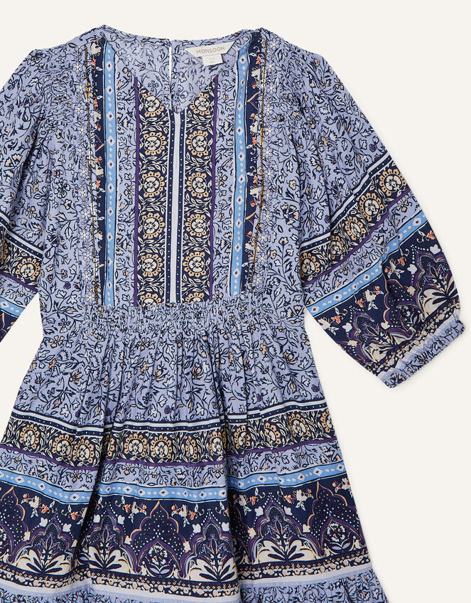 MINI ME Carmel Printed Dress, Blue (BLUE), large