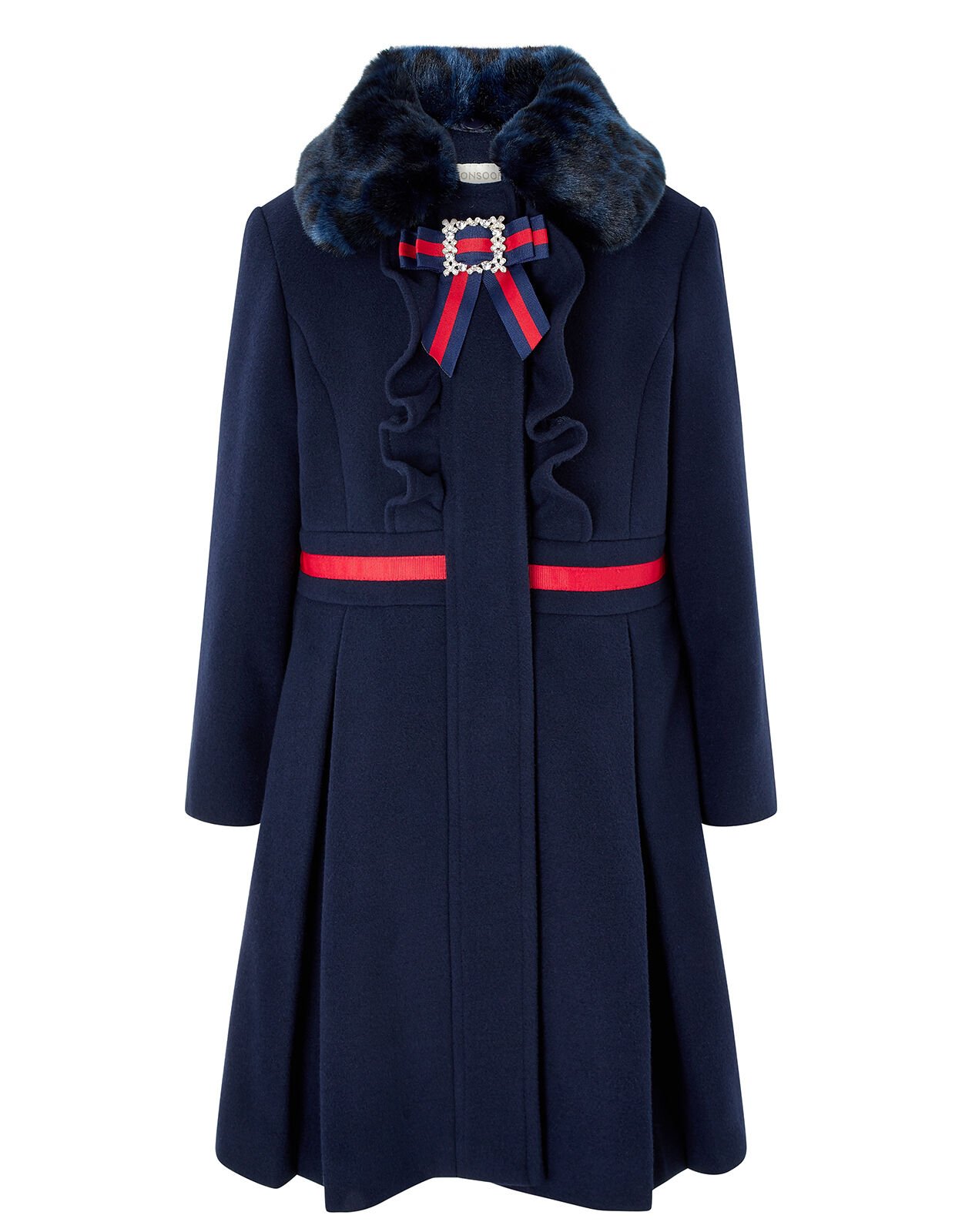 Monsoon girls navy online coat