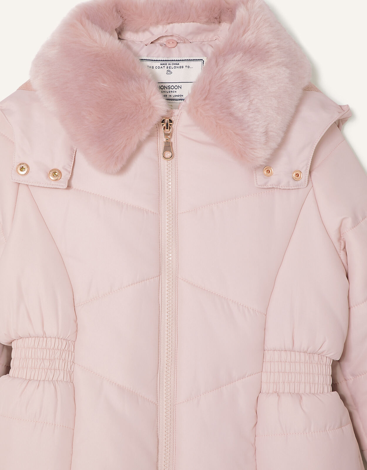 Ladies pink padded coat sale