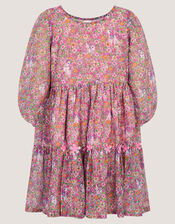 Monsoon x My Little Pony Ditsy Floral Print Dress, Multi (MULTI), large