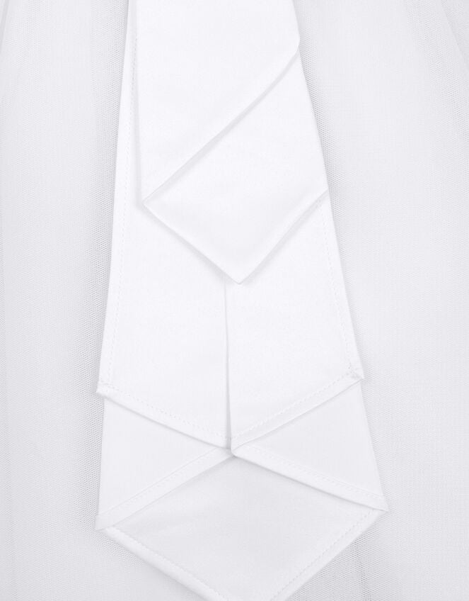 Tulle Communion Dress, White (WHITE), large