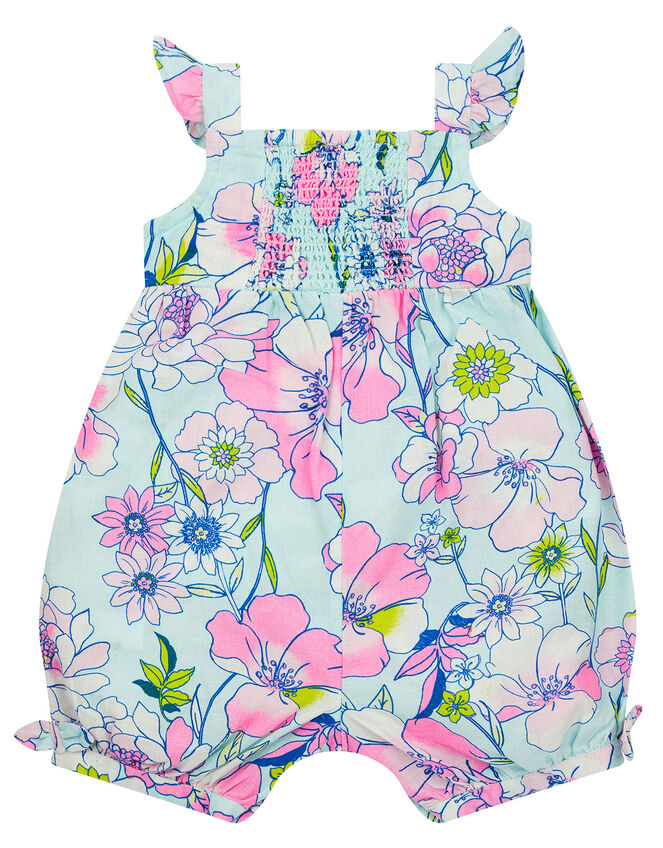Baby Octavia Romper in Linen and Organic Cotton, Green (MINT), large