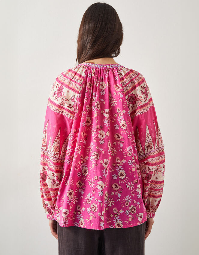 East Clementine Embroidered Floral Blouse, Pink (PINK), large