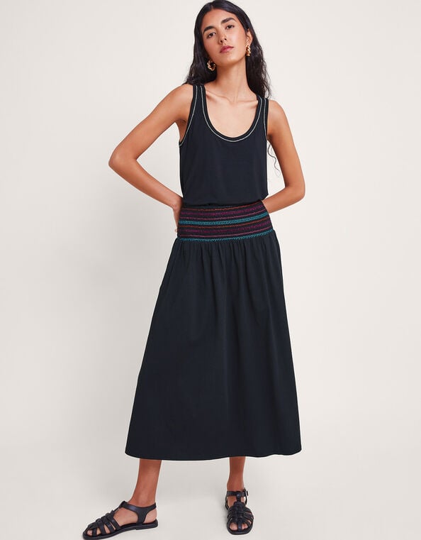 Cleo Stitch Skirt, Black (BLACK), large