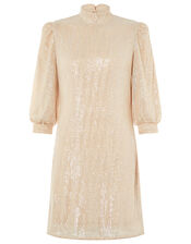 Adara Sequin Short Dress, Pink (BLUSH), large