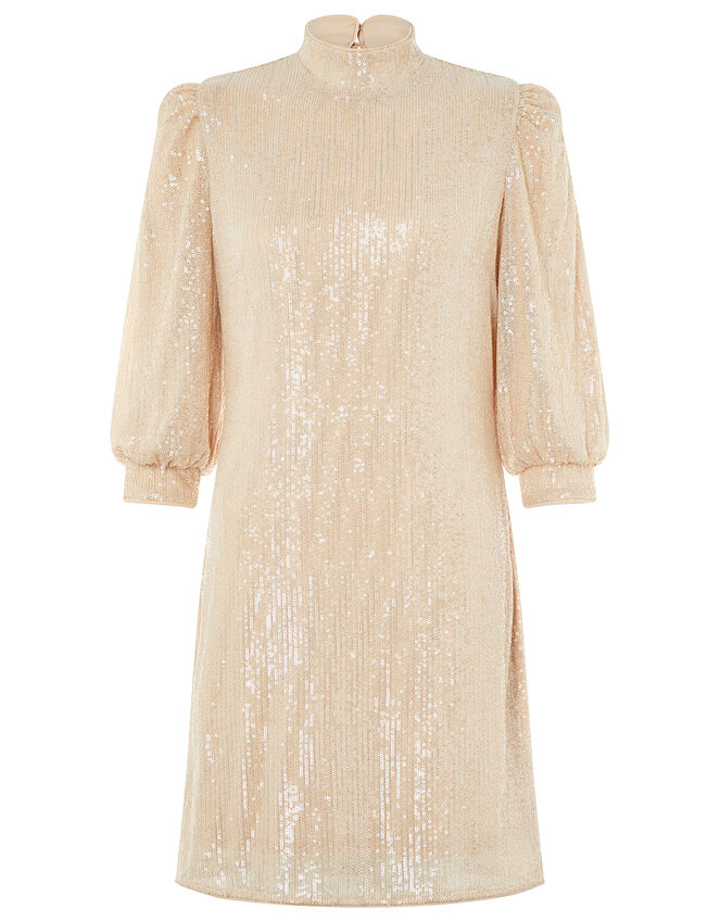 Adara Sequin Short Dress, Pink (BLUSH), large