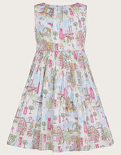 London Print Dress, Ivory (IVORY), large