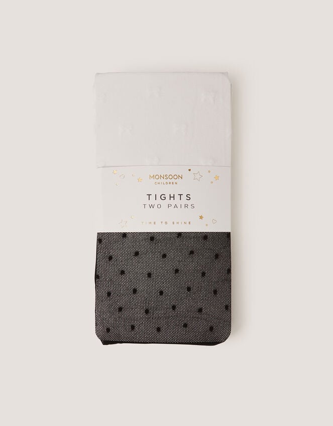 2-Pack Sheer Bow Tights, Multi (MULTI), large