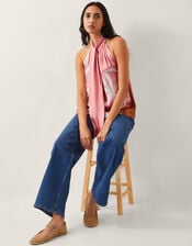 Tabitha Floral Print Halter Top, Pink (PINK), large