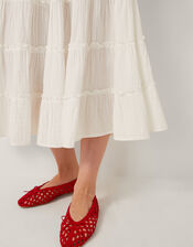 Ginny Tiered Maxi Skirt, Ivory (IVORY), large