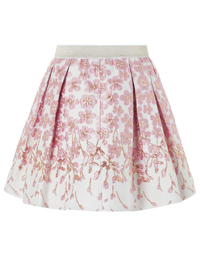 Petal Jacquard Skirt, Pink (PINK), large