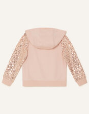 Unicorn Sequin Sleeve Hoody, Nude (NUDE), large