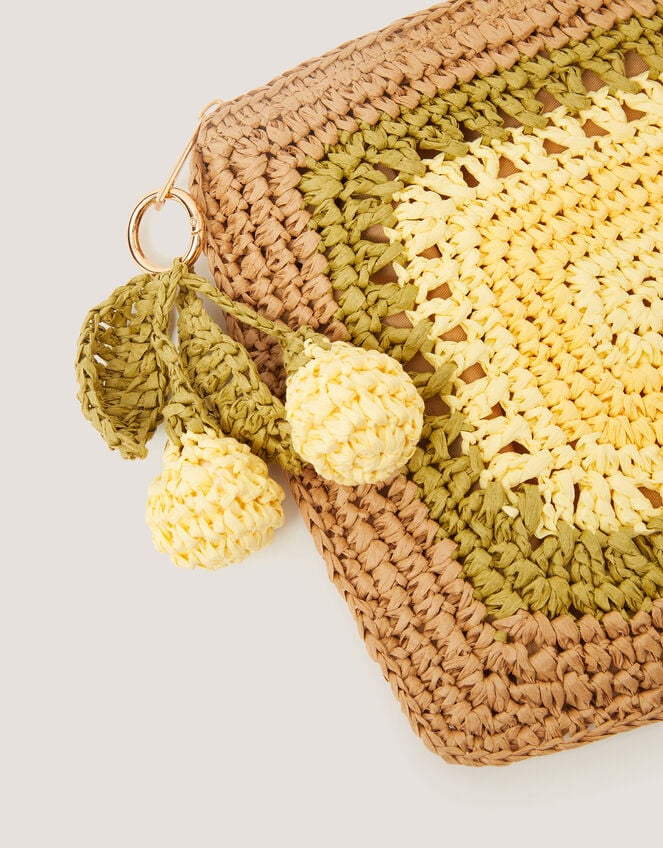 Darla Lemon Crochet Pouch, , large