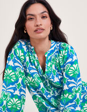 Leona Midi Dress, Green (GREEN), large
