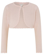 Niamh Sparkle Knitted Cardigan with Crystal Button, Pink (PINK), large