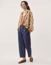 Ines Floral Print Blouse, Natural (STONE), large