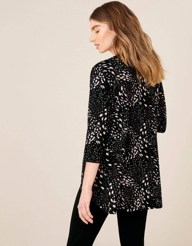 LOUNGE Finlay Feather Print Jersey Cover-Up, Black (BLACK), large