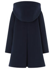 Navy Swing Coat with Bee Brooch, Blue (NAVY), large