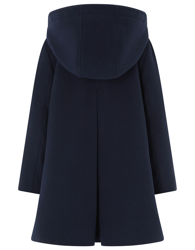 Navy Swing Coat with Bee Brooch, Blue (NAVY), large