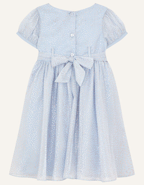 Baby Foil Print Dress, Blue (BLUE), large