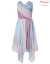 Arianna Ombre Pleated Tulle Prom Dress, Pink (PINK), large