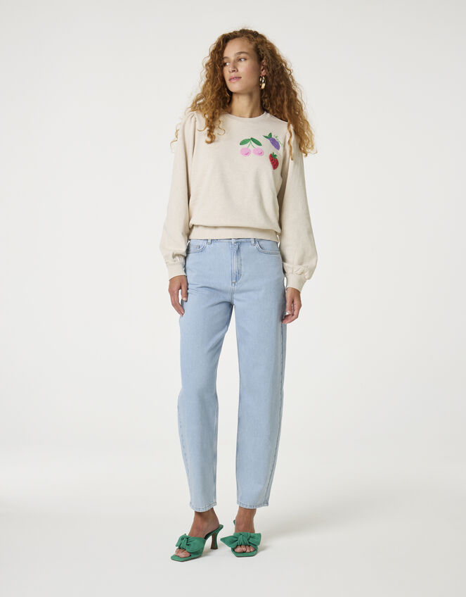 Fabienne Chapot Tina Embroidered Jumper, Camel (BEIGE), large