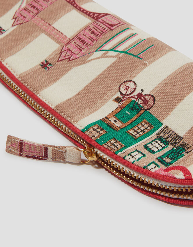 Stripe London Print Pencil Case, , large