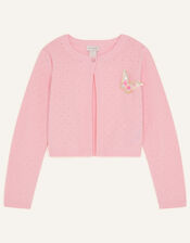 Butterfly Applique Cardigan, Pink (PINK), large